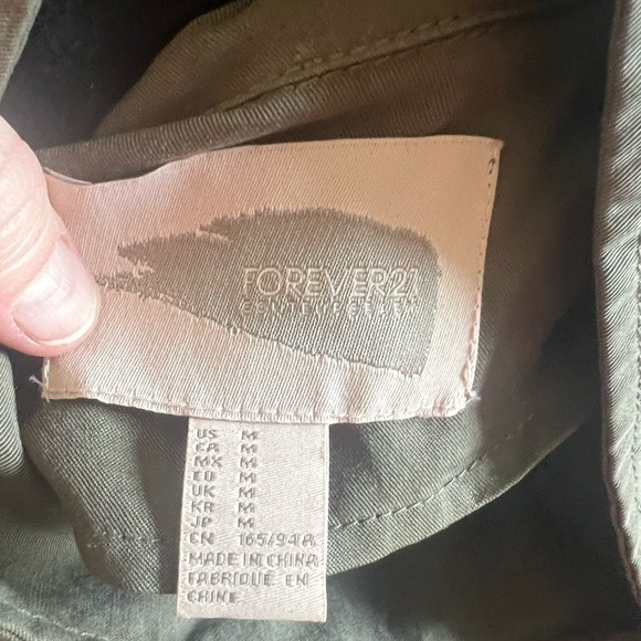 Forever 21 Contemporary Mixed Media Utility Jacket - Picture 9 of 9